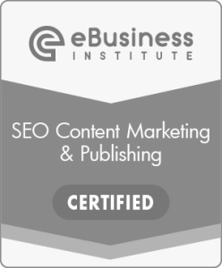 SEO content marketing and publishing certification eBusiness Institute