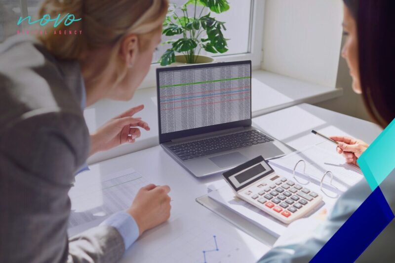 Accountants calculating marketing budget ahead of business website design in Melbourne